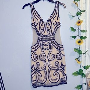 formal homecoming dress , size 1 , colors include (cream, grey, silver, blue)